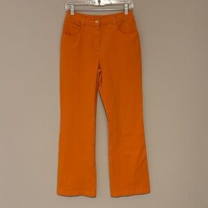 St. John Sport By Marie Gray Marigold Flared Leg High Rise Denim Pants Size 6